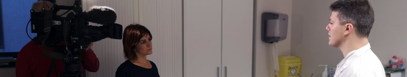 TV interview with the Doctor Ignasi Puig